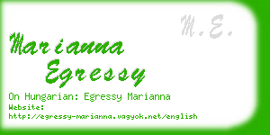 marianna egressy business card